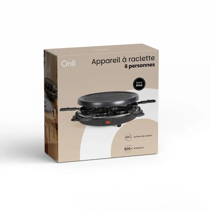 Onli Raclette ON1020N pour 6 personnes avec grill Onli Raclette ON1020N pour 6 personnes avec grill
