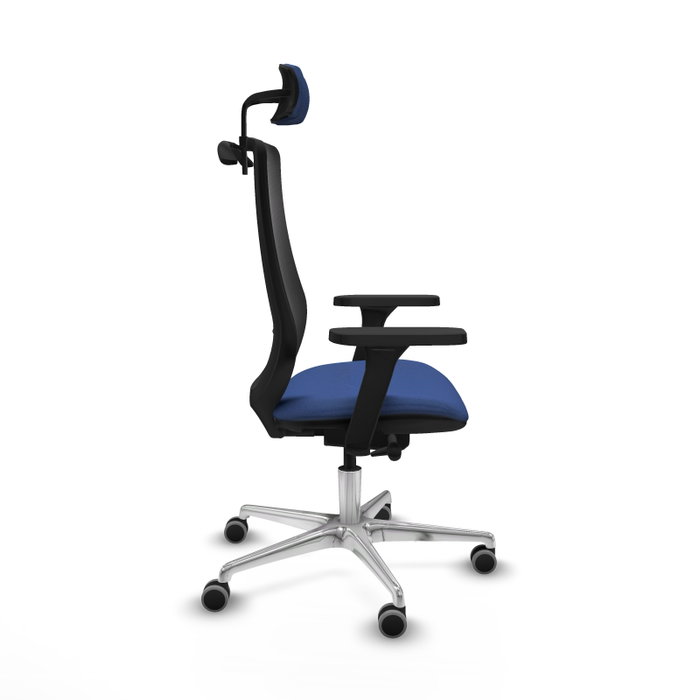 Piqueras y Crespo Chaise de Bureau Mardos avec Appui-tête et Accoudoirs 3D, Bleu Marine