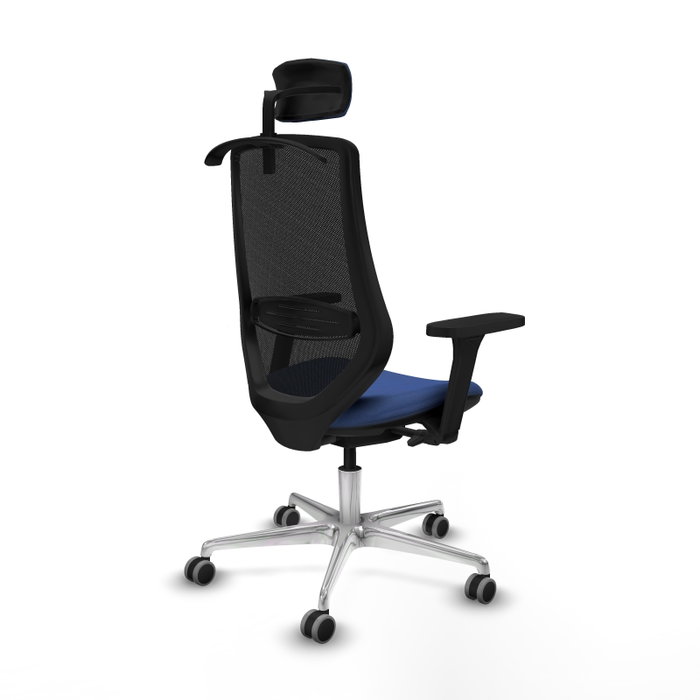 Piqueras y Crespo Chaise de Bureau Mardos avec Appui-tête et Accoudoirs 3D, Bleu Marine