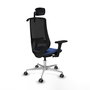 Piqueras y Crespo Chaise de Bureau Mardos avec Appui-tête et Accoudoirs 3D, Bleu Marine
