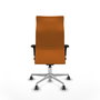 Piqueras Y Crespo Fauteuil Albacete Orange avec mécanisme synchrone et base aluminium
