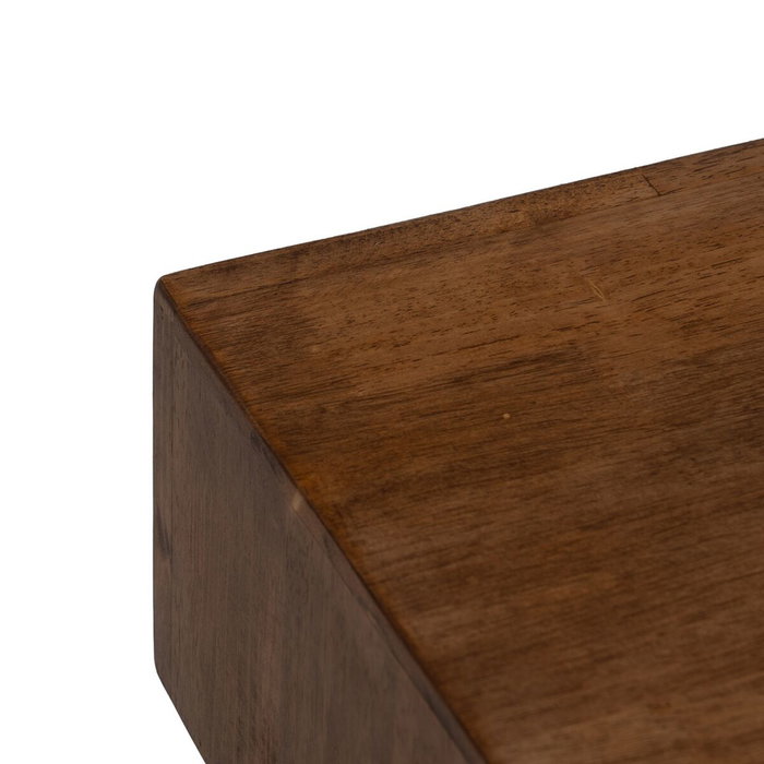 BigBuy Home Table Basse LAGOM Noir Naturel Fer Bois d'hévéa