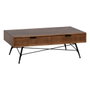 BigBuy Home Table Basse LAGOM Noir Naturel Fer Bois d'hévéa