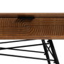 BigBuy Home Table Basse LAGOM Noir Naturel Fer Bois d'hévéa