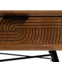 BigBuy Home Table Basse LAGOM Noir Naturel Fer Bois d'hévéa