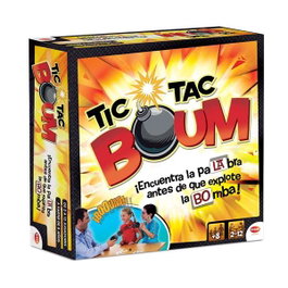 Bizak - Jeu Tic Tac Boum - Jeu de société pour tester ses compétences linguistiques - En espagnol - Fonctionne avec piles AAA