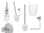 Berilo Porte-balai mural avec ventouse acier blanc 10 x 36 x 10 cm (Set de 12)