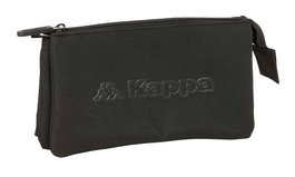 Kappa Basics Portatodo Triple "Noir" - 22 x 12 x 3 cm - Boîte à compartiments triple - À partir de 3 ans