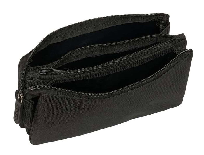 Kappa Basics Portatodo Triple "Noir" - 22 x 12 x 3 cm - Boîte à compartiments triple - À partir de 3 ans
