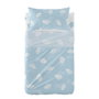 Jeu de draps HappyFriday Basic Kids Clouds Bleu 2 Pièces