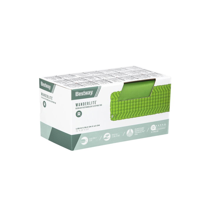 Bestway Matelas Gonflable Résistant Vert 188x58,5x6,5 cm Camping Bestway 69615 Bestway Matelas Gonflable Résistant Vert 188x58,5x6,5 cm Camping Bestway 69615
