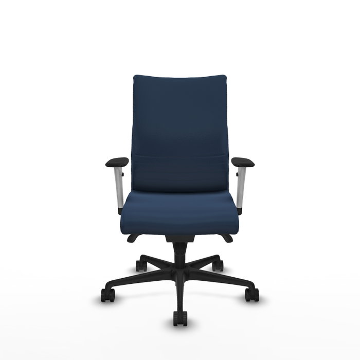 Piqueras Y Crespo Albacete Confidente - Chaise de bureau en simili-cuir Bleu marine