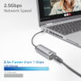 ACT Connectivity AC7081 Adaptateur USB-C vers RJ45 Ethernet 2.5 Gbps gris aluminium