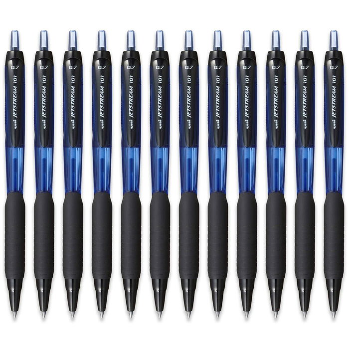 stylo à encre liquide Uni-Ball Jetstream SXN-101-07 Bleu 0,7 mm (12 Unités)