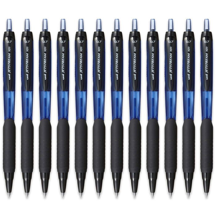 stylo à encre liquide Uni-Ball Jetstream SXN-101-07 Bleu 0,7 mm (12 Unités)