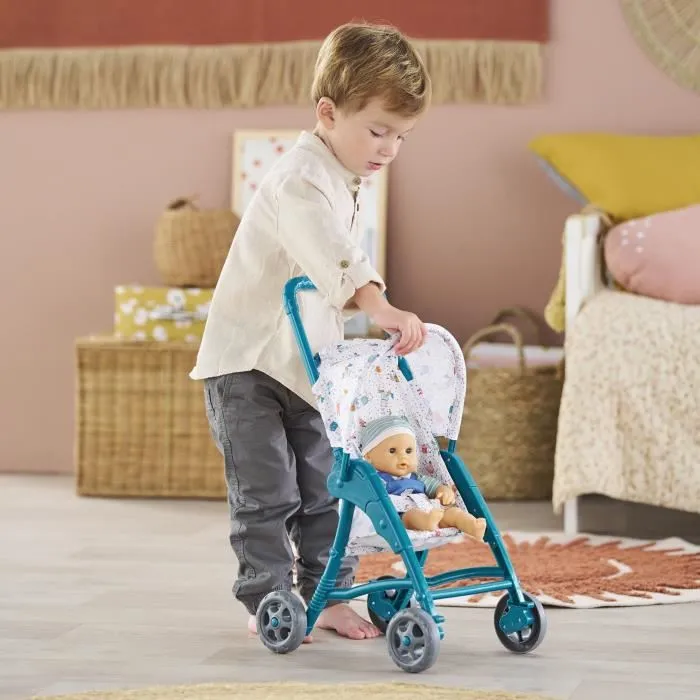 Corolle - Poussette d'Accessoire Poupon 30cm Oursons - Bleu - Léger et Facile à Utiliser - Pour Enfant dès 18 Mois