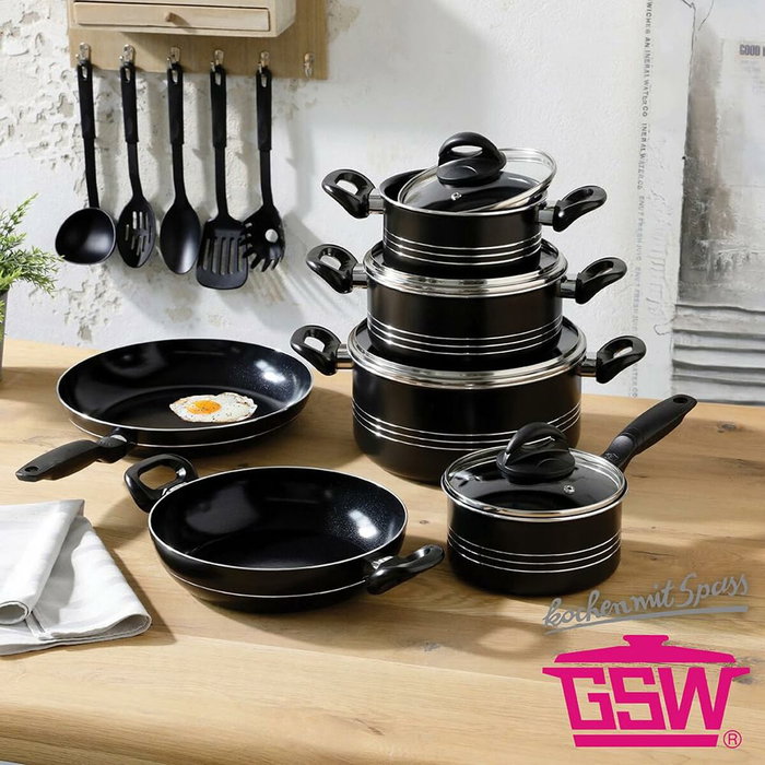 GSW Batterie de cuisine MILANO GREY 15 pièces Gris