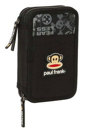 Paul Frank - Trousses Scolaire Double Poche 'Join The Fun' - 28 Pièces - Plumier Avec Compartiments - 12.5x19.5x4 cm - Pour Enfant