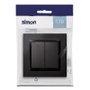 SIMON Double commutateur noir Série 10 F1090397038