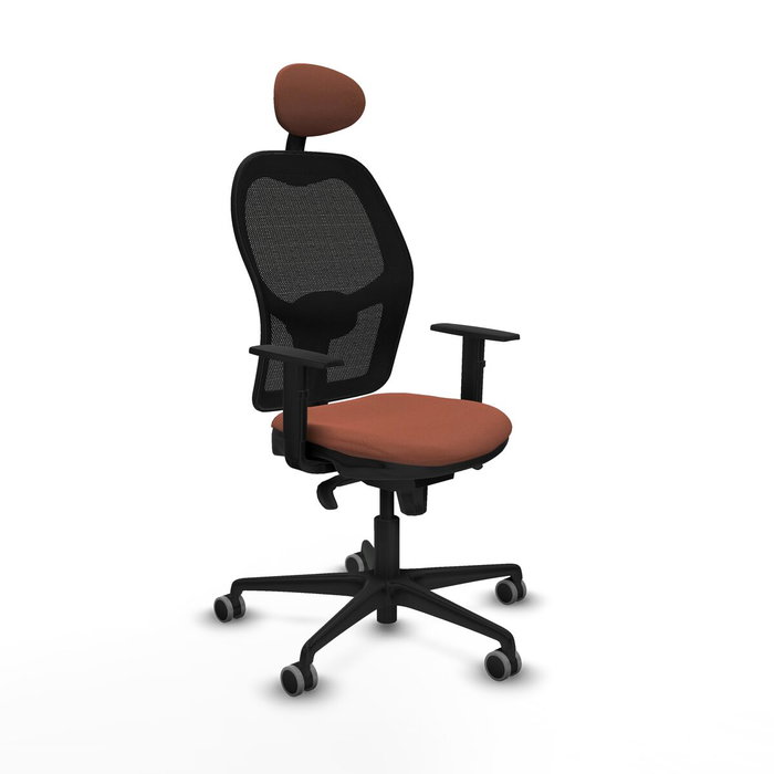 Piqueras y Crespo Chaise de Bureau avec Appui-tête Jorquera 1D036G1 Marron Noir Piqueras y Crespo Chaise de Bureau avec Appui-tête Jorquera 1D036G1 Marron Noir