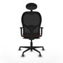 Piqueras y Crespo Chaise de Bureau avec Appui-tête Jorquera 1D036G1 Marron Noir