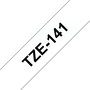 Brother Ruban d'étiquettes TZe-141 transparent, noir sur fond transparent, pour étiqueteuse P-touch - 18 mm de largeur, 8 m de longueur