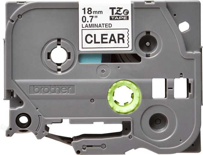 Brother Ruban d'étiquettes TZe-141 transparent, noir sur fond transparent, pour étiqueteuse P-touch - 18 mm de largeur, 8 m de longueur Brother Ruban d'étiquettes TZe-141 transparent, noir sur fond transparent, pour étiqueteuse P-touch - 18 mm de largeur, 8 m de longueur