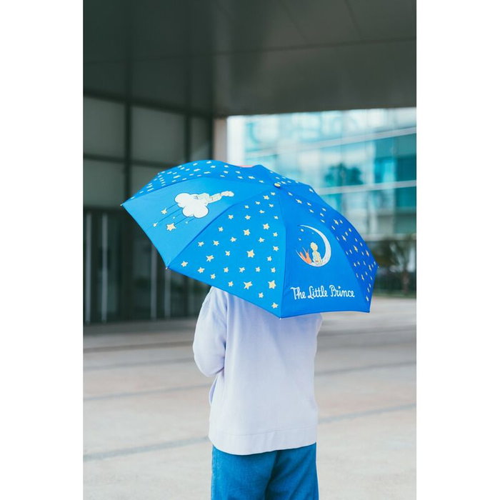 ERIK - Parapluie automatique pliable Le Petit Prince, diamètre 100 cm, structure métal extensible, manche PVC