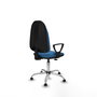 PIQUERAS Y CRESPO Chaise de bureau Algarra bleu clair avec mécanisme de contact permanent et accoudoirs fixes