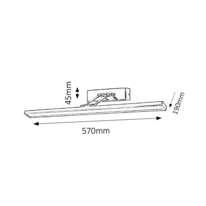 RABALUX Applique Picture slim LED 12W 466Lm IP20 RAB-3908 Lampe pour cadres moderne chrome 57 cm