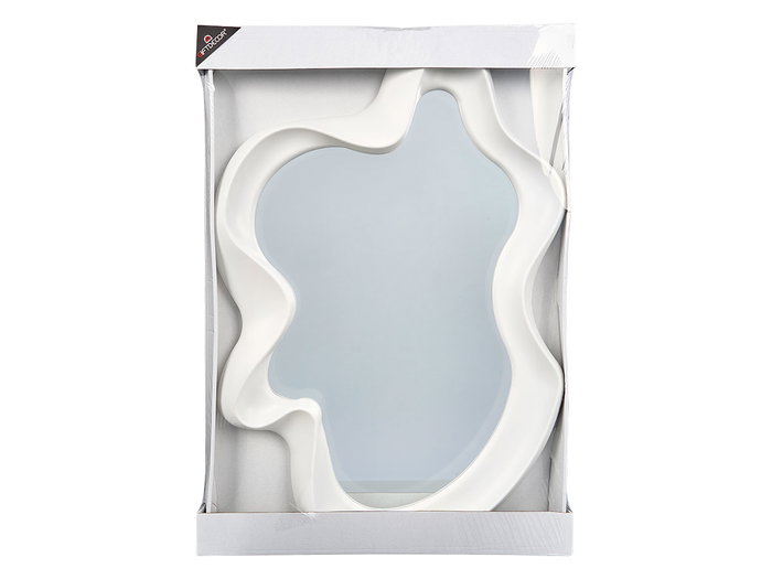Giftdecor Miroir en plastique forme blanche 80 cm x 56 cm x 4,8 cm (Set de 4)
