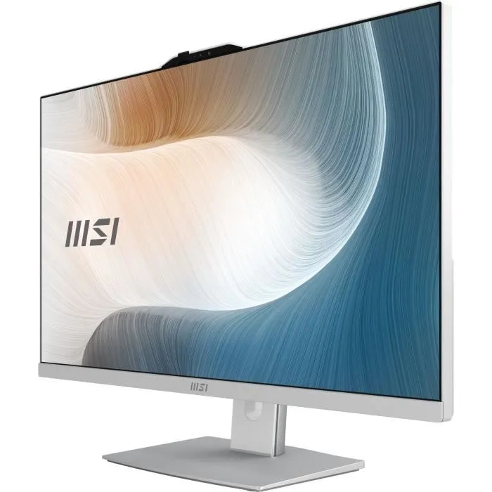 MSI AM272P 1M-1268XFR - PC Tout-en-un 27" Écran FHD - Processeur Intel Core 7 150U - 16 Go RAM DDR5 - 1 To SSD PCIe Gen4 - Pied ajustable - Clavier et souris inclus - Blanc