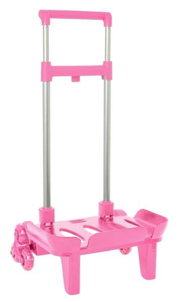 Safta - Carro Portamochilas - Chariot à bagages pliable à 3 roues, rose clair, dimensions 32 x 88 x 23,5 cm