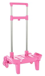 Safta - Carro Portamochilas - Chariot à bagages pliable à 3 roues, rose clair, dimensions 32 x 88 x 23,5 cm