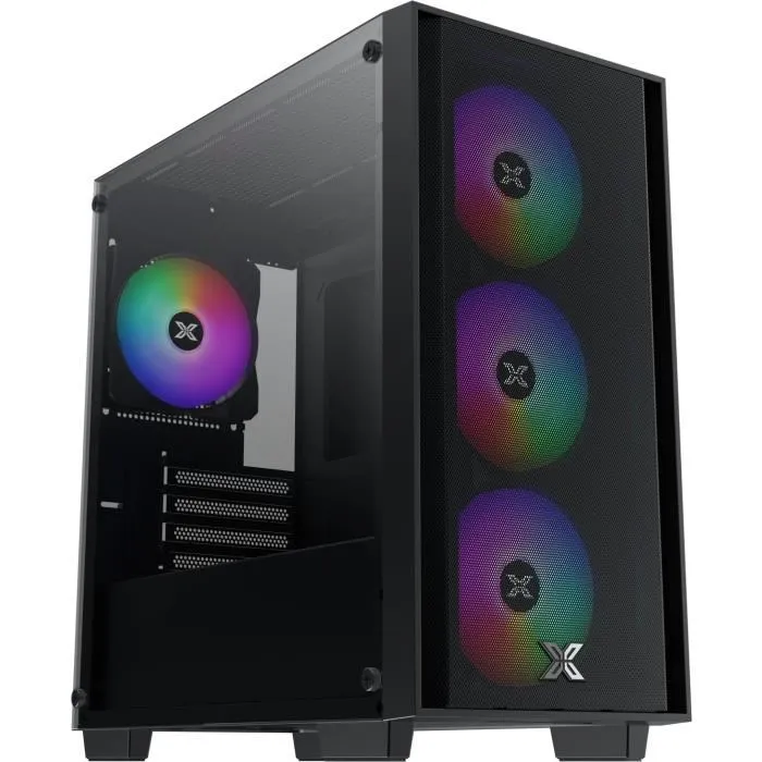 Xigmatek Boîtier PC NYX Air II - Tour Micro-ATX/Mini-ITX Noir - Façade Mesh, Verre Trempé, 4 Ventilateurs ARGB 120mm, USB 3.0 Xigmatek Boîtier PC NYX Air II - Tour Micro-ATX/Mini-ITX Noir - Façade Mesh, Verre Trempé, 4 Ventilateurs ARGB 120mm, USB 3.0