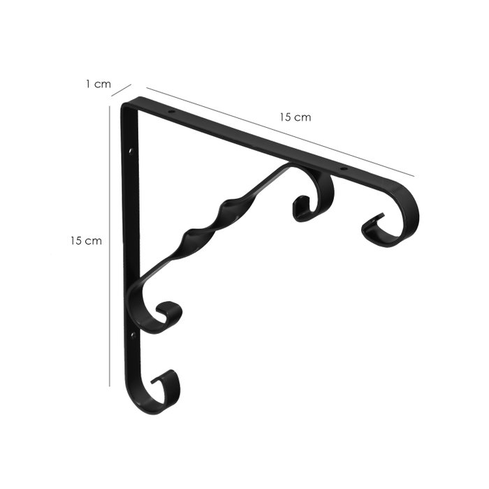 Wolfpack Linea Profesional Palomilla Ornamentale Renforcée Noir 150x150 mm