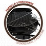 Aktive Barbecue au charbon de bois rond avec roues Noir