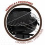Roues de barbecue au charbon de bois Aktive Textilene 42 x 76,5 cm Noir
