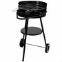 Roues de barbecue au charbon de bois Aktive Textilene 42 x 76,5 cm Noir