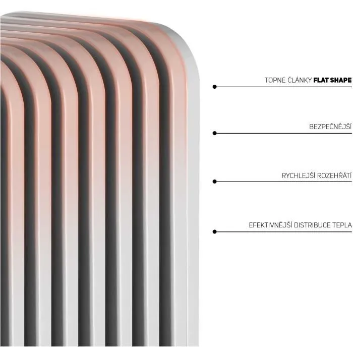 Sencor SOH 3411WH Radiateur électrique à bain d'huile, 2300 W, Blanc