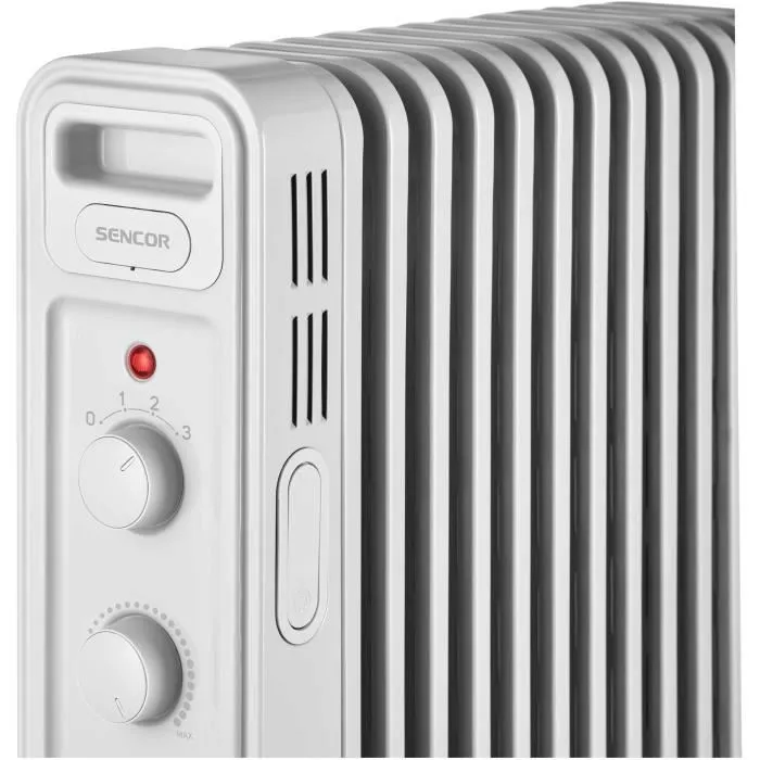 Sencor SOH 3411WH Radiateur électrique à bain d'huile, 2300 W, Blanc