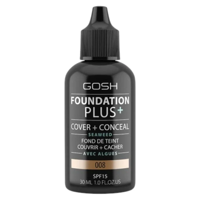 Gosh Foundation Plus+, Cover & Conceal - 008 Miel - 30 ml Gosh Foundation Plus+, Cover & Conceal - 008 Miel - 30 ml