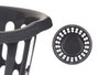 Kipit Panier Rond 40 cm Diamètre Gris Anthracite Plastique Tressé 27 L (Set de 18)