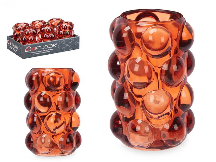 Giftdecor Porte-bougie boule verre teja 8.4x12.5x8.4cm (Set de 12) Giftdecor Porte-bougie boule verre teja 8.4x12.5x8.4cm (Set de 12)