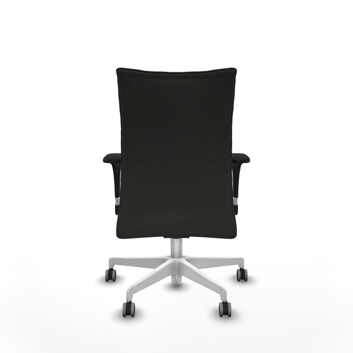 Piqueras Y Crespo Chaise de bureau Albacete, mécanisme Sincro, Noir, Base blanche