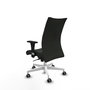 Piqueras Y Crespo Chaise de bureau Albacete, mécanisme Sincro, Noir, Base blanche