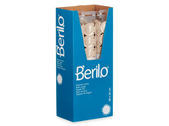 Berilo Tapis de Bain Antidérapant Brique Beige 6x36x6 cm (Set de 6)