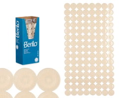 Berilo Tapis de Bain Antidérapant Brique Beige 6x36x6 cm (Set de 6)