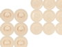 Berilo Tapis de Bain Antidérapant Brique Beige 6x36x6 cm (Set de 6)