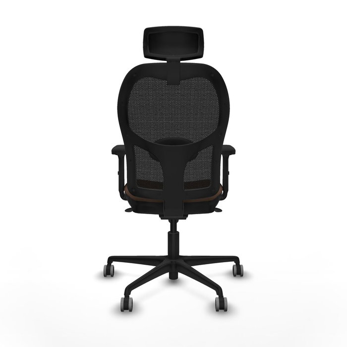 Piqueras y Crespo Chaise de Bureau avec Appui-tête 2D036G2 Noir Brun foncé